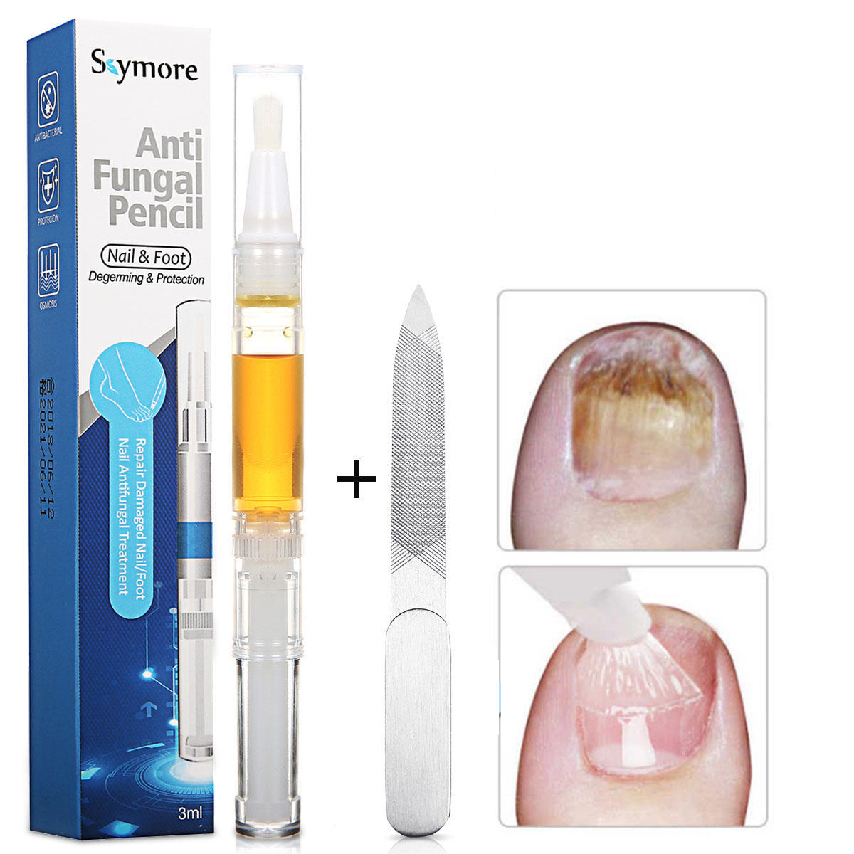 skymore toenail fungus treatment nail gel with nail file ...